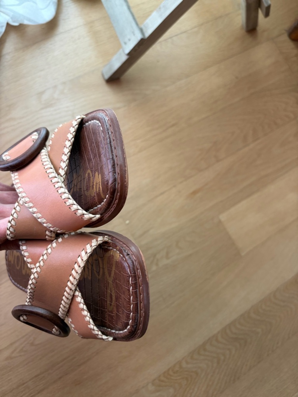 Sam Edelman Harlie Leather sandal slides -size 7.5 - Picture 10 of 15